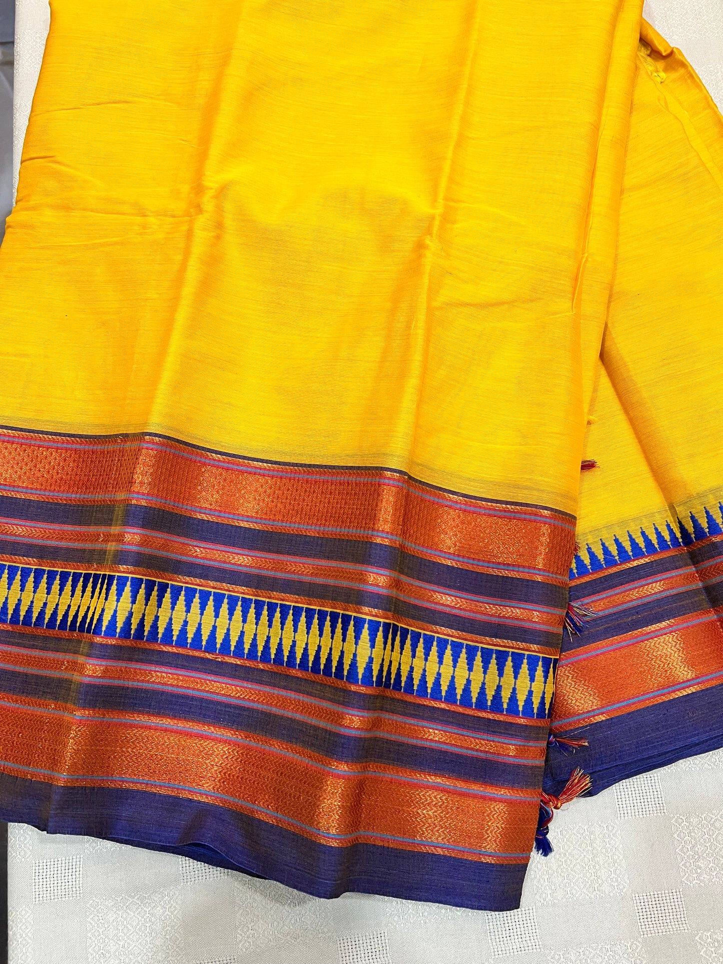 Narayanpet cotton saree with contrast big border